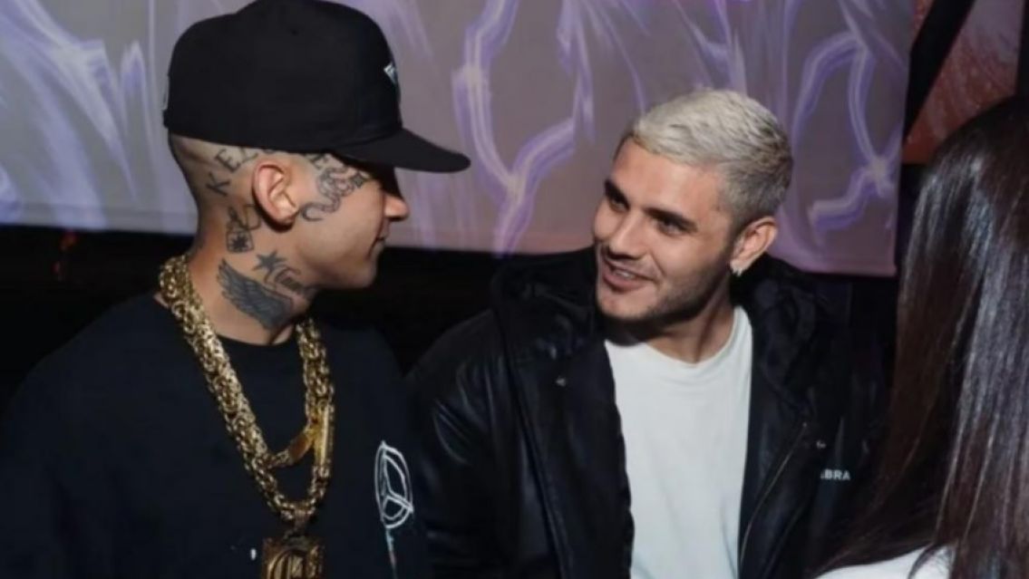 Se conoció un nuevo video del momento en el que se cruzaron L-Gante, Wanda Nara y Mauro Icardi