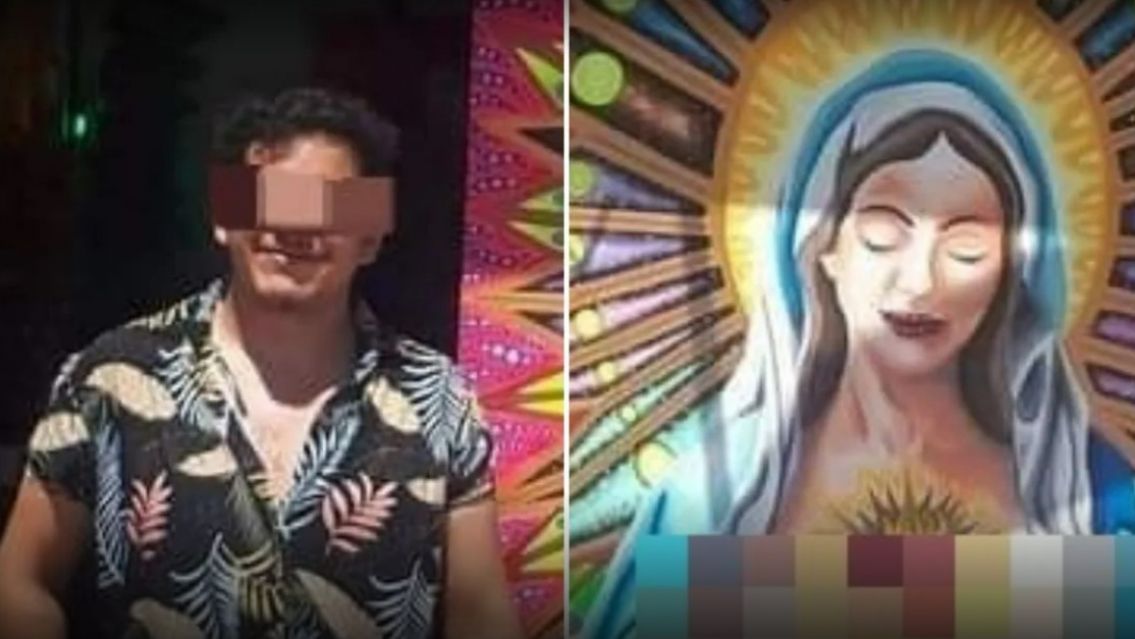 En la previa de Pascuas, pintó a la Virgen María de una forma polémica