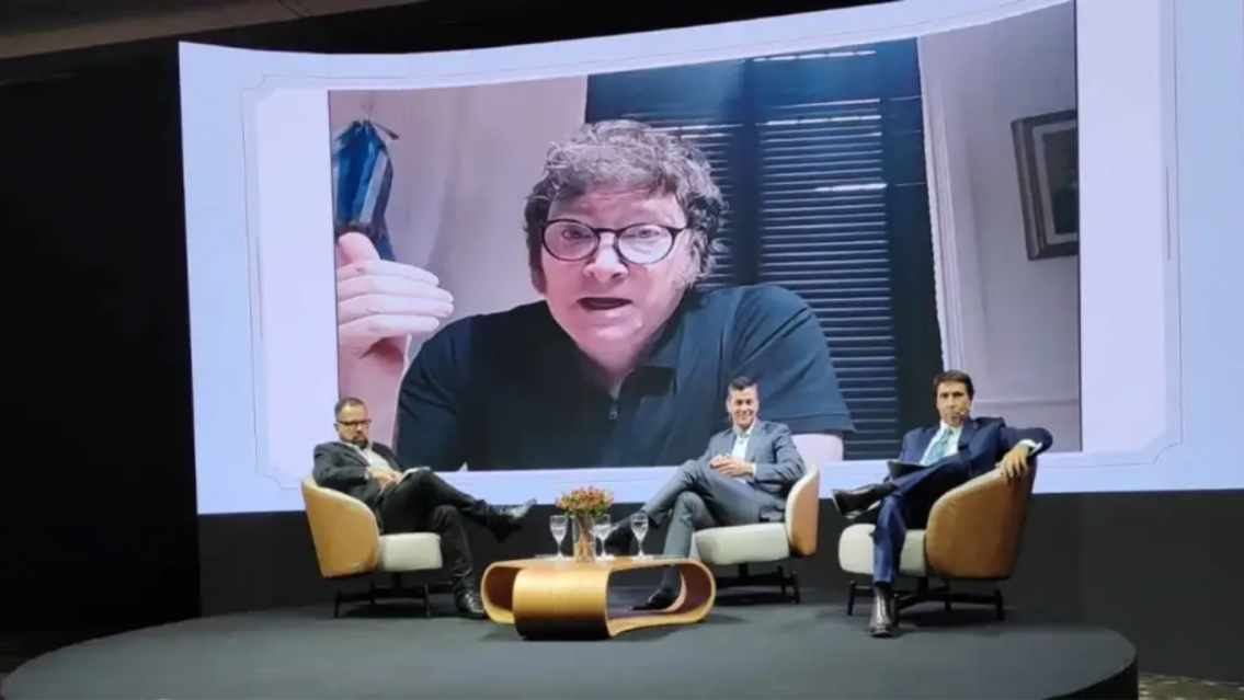 Javier Milei volvió a hablar en público: "El ajuste más grande de la humanidad"