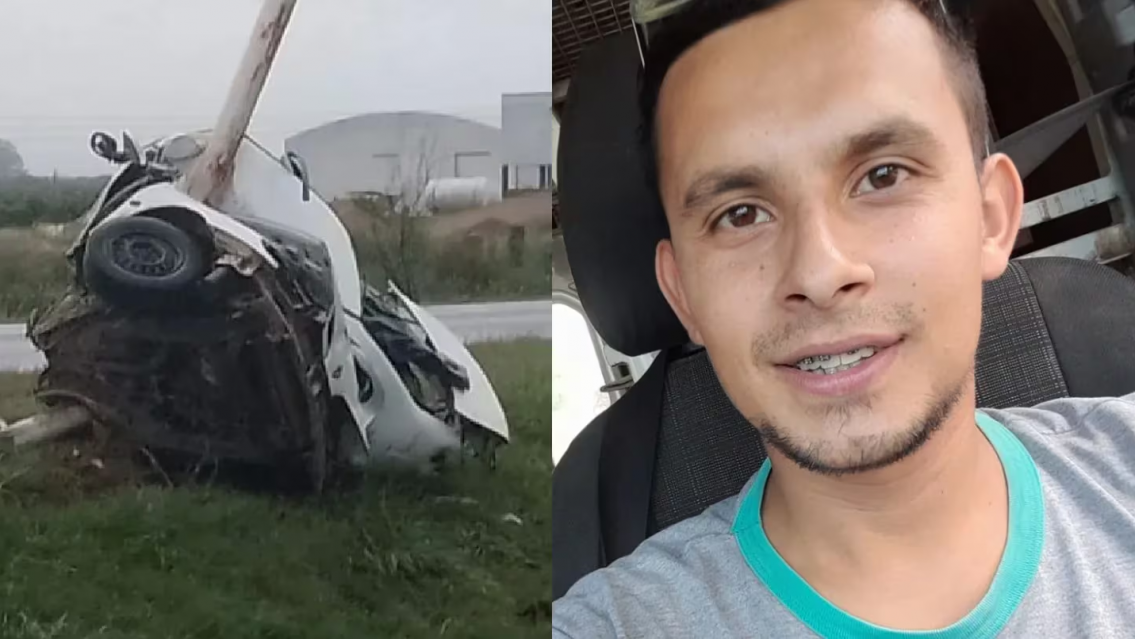 Qui�n era el joven conductor que muri� en un choque en la ruta y su auto qued� partido a la mitad