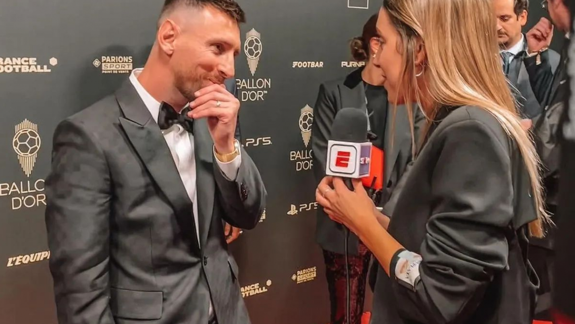 La periodista Sofía Martínez y Messi fueron visto juntos