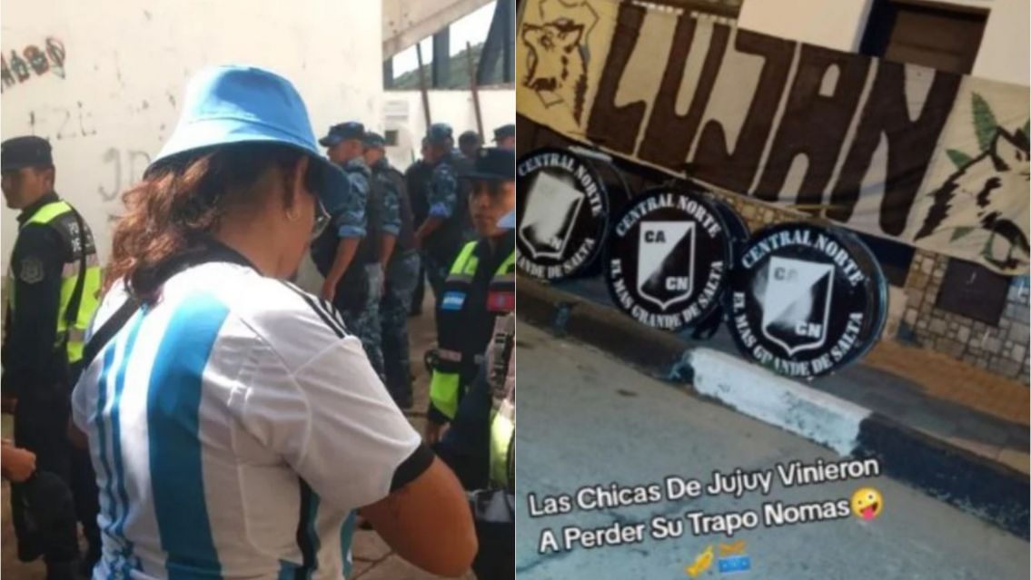 "La policía de Salta nos quitó la bandera y la regaló": Hinchas jujeños furiosos