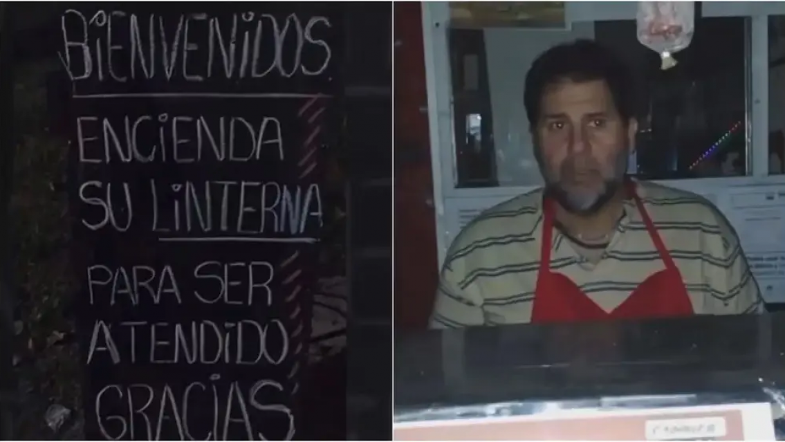 "Encienda su linterna para ser atendido", carnicero contra la suba de luz.