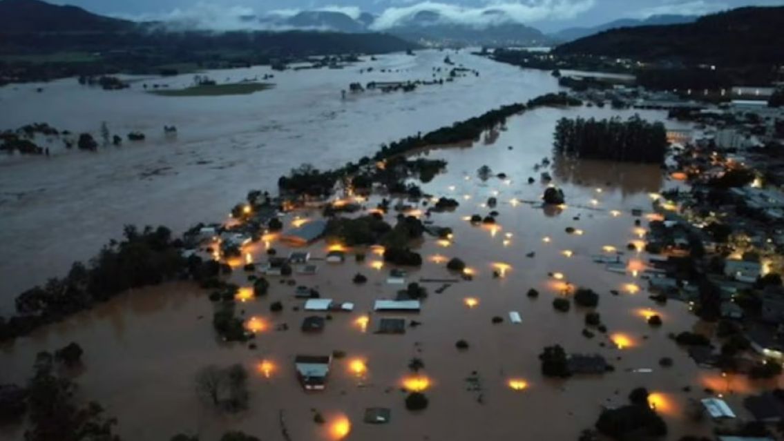 Catastr�fica inundaci�n en el sur de Brasil