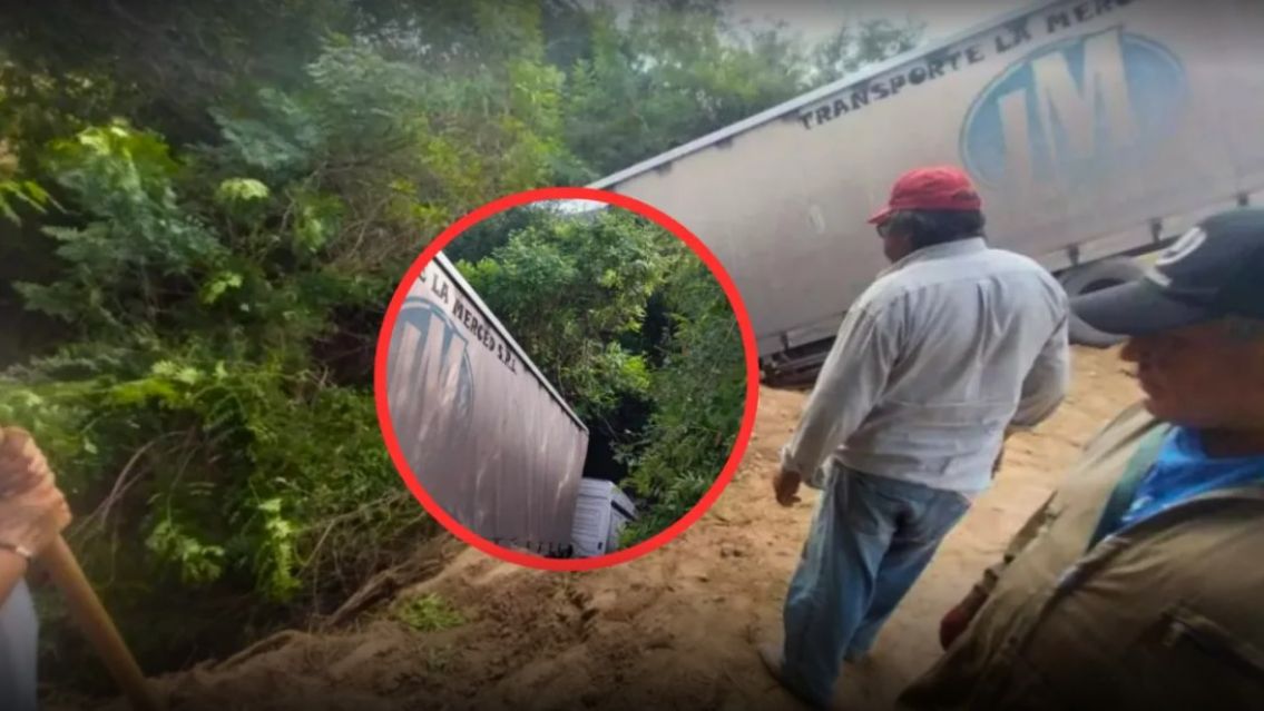 [URGENTE] Terrible vuelco en ruta salte�a: un cami�n se cay� por el barranco