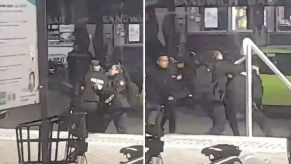 Por amor, tres policias se agarraron a pi�as: una mujer, su novio y su ex