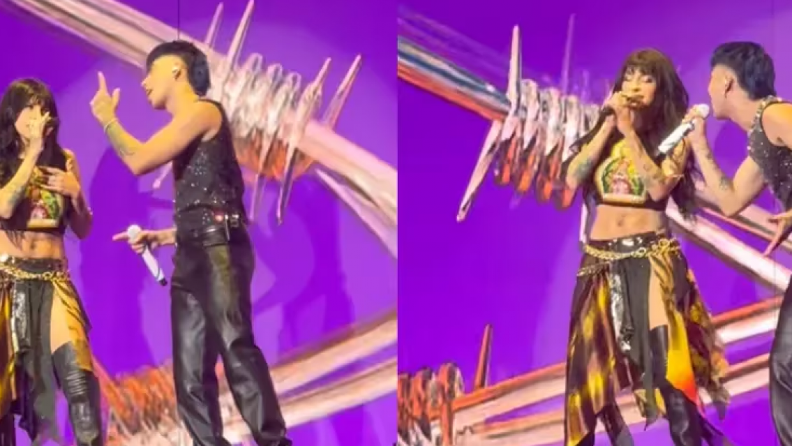 �Una bomba! Cazzu reapareci� en los escenario a 8 meses de ser mam�. Cant� con Luckra