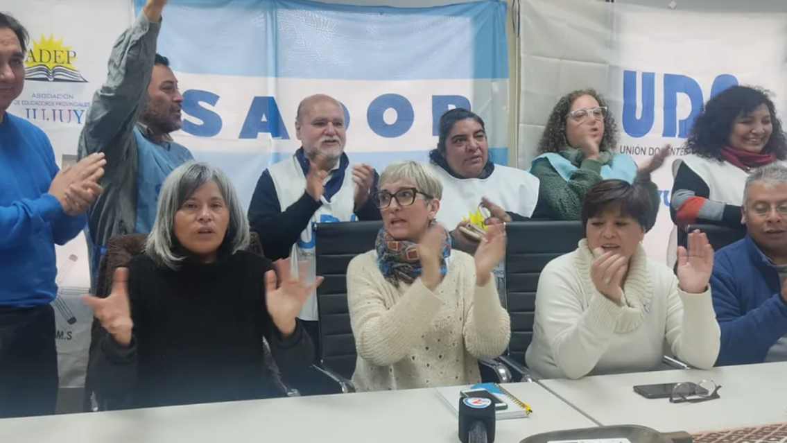 Paro y marcha docente en Jujuy: "Todos los Gremios Estamos Unidos"