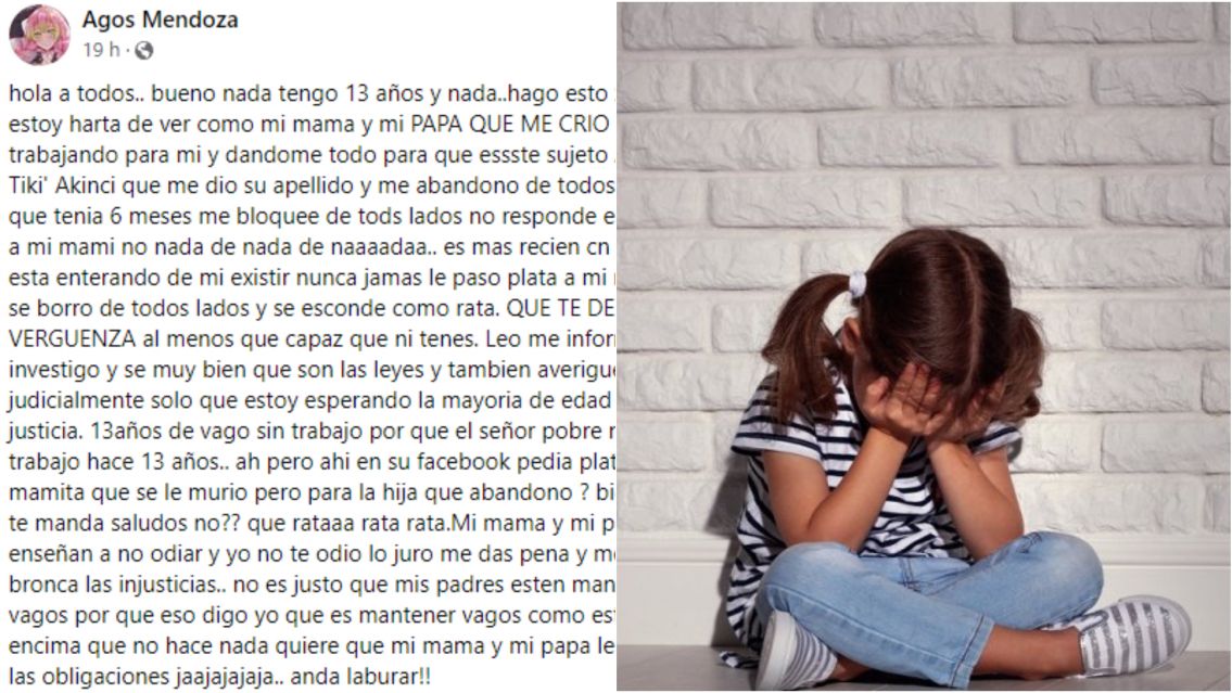 Salte�ita escrach� ella misma a su pap� y pide justicia: "Que te de verg�enza"