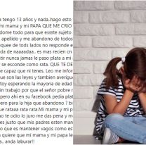 Salte&ntilde;ita escrach&oacute; ella misma a su pap&aacute; y pide justicia: "Que te de verg&uuml;enza"