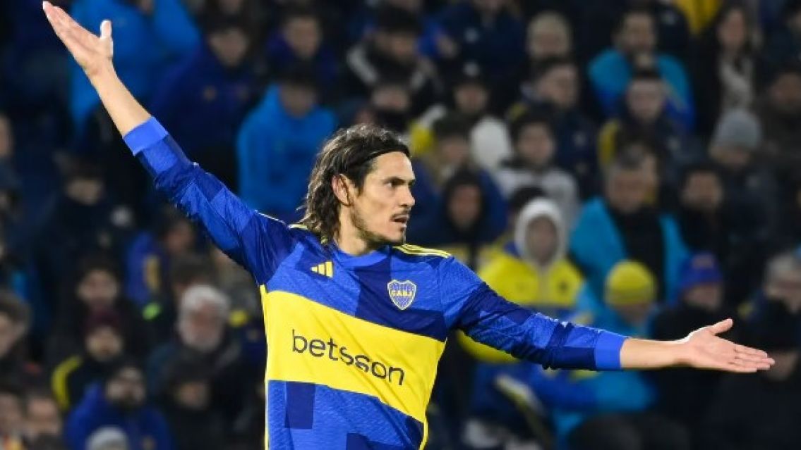Edinson Cavani lanz� una fuerte cr�tica contra el VAR por el gol que le anularon en Boca-Talleres