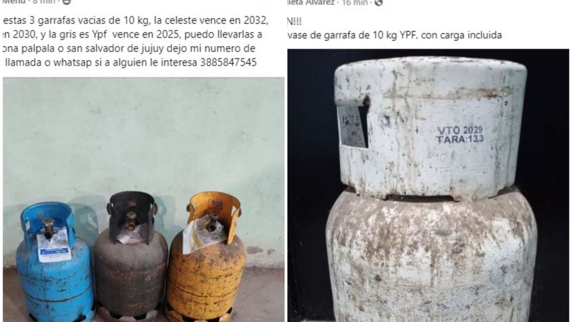 En medio del conflicto del gas, muchos juje�os salieron a vender sus garrafas