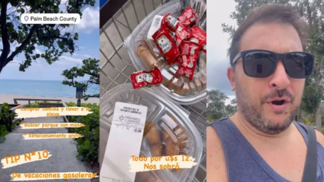 Diego Brancatelli viajó a Miami con su familia y compartió tips para ahorrar: "Vacaciones gasoleras"