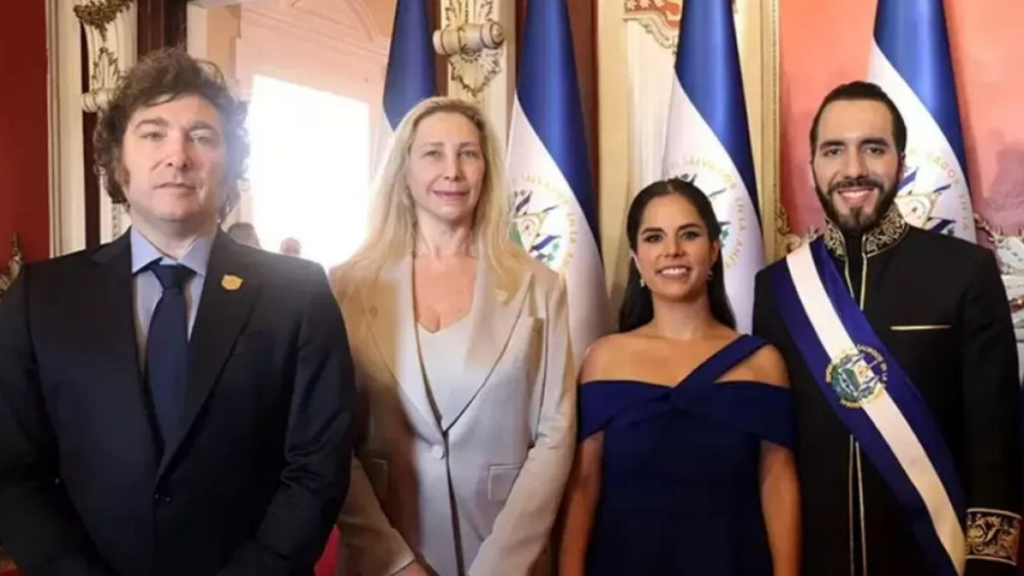 Javier Milei particip� de la asunci�n del segundo mandato de Nayib Bukele en El Salvador
