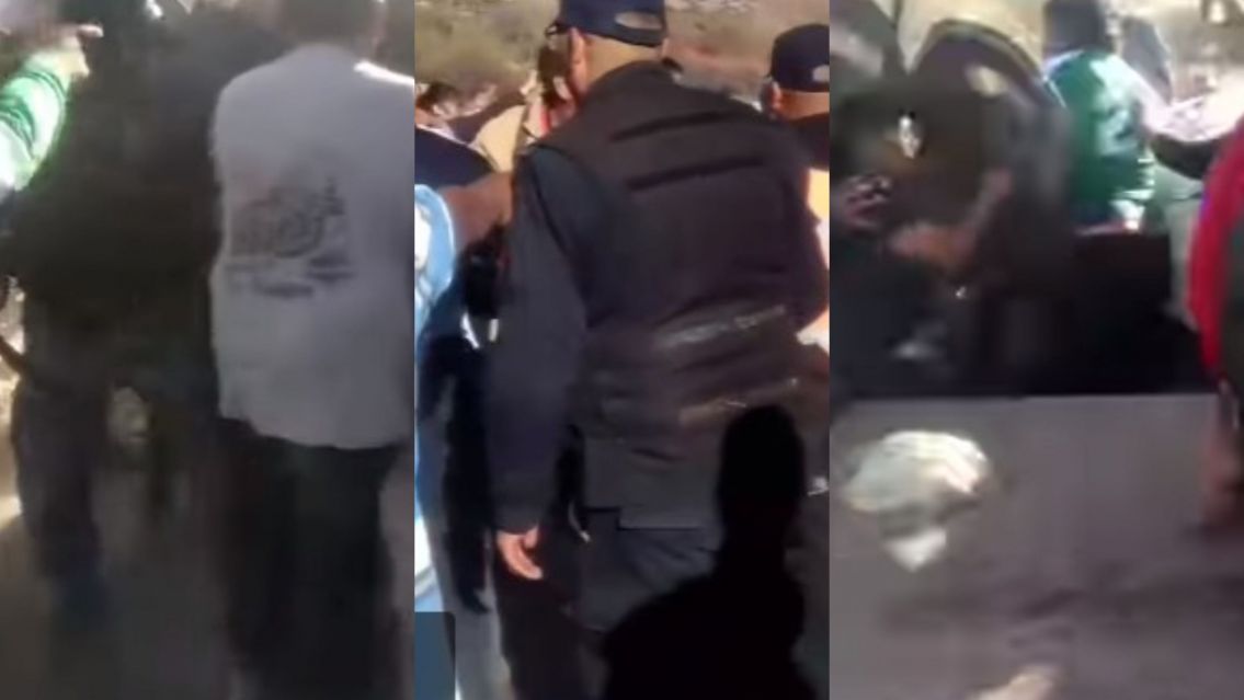 Terrible pelea de veteranos juje�os con la polic�a: Qued� todo grabado