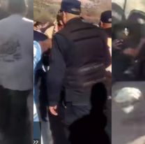 Terrible pelea de veteranos jujeños con la policía: Quedó todo grabado