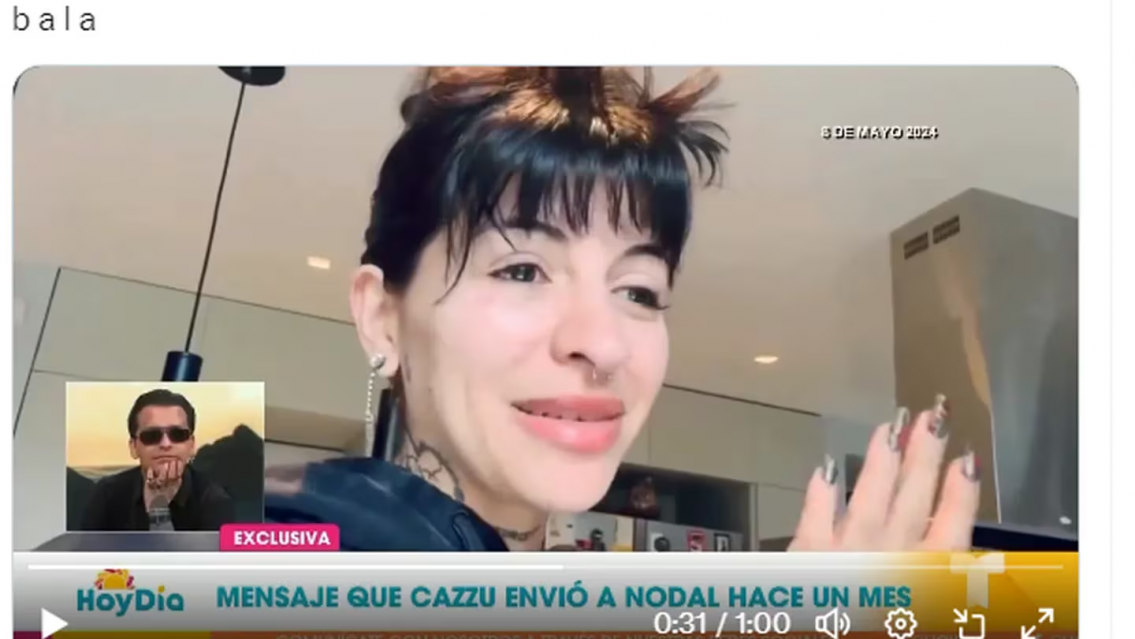 "Hola amor", el mensaje de Cazzu a Christian Nodal hace muy poquito