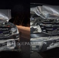 Terrible accidente en ruta salteña: se le cruzó una vaca y casi no la cuenta