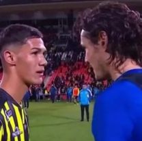  El enorme gesto de Cavani con un jugador debutante ante Boca