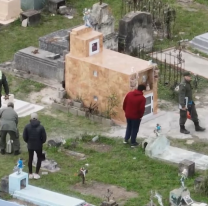 Por el caso Loan, el cementerio se llenó de gendarmes: reventaron una losa