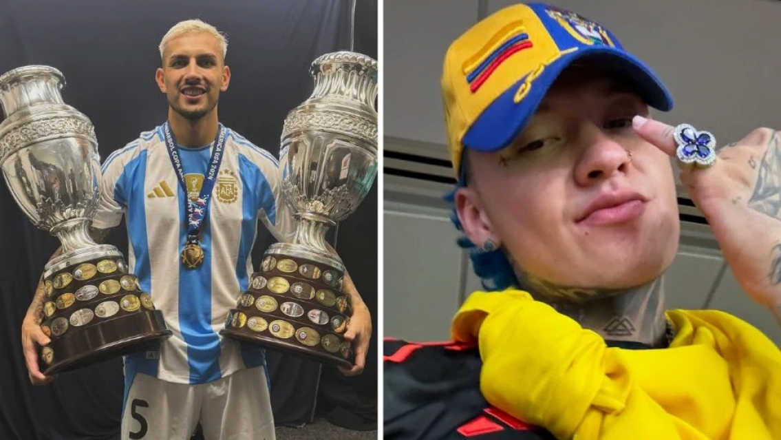 "Lo siento", la ir�nica y provocadora respuesta del colombiano Blessd a Leandro Paredes