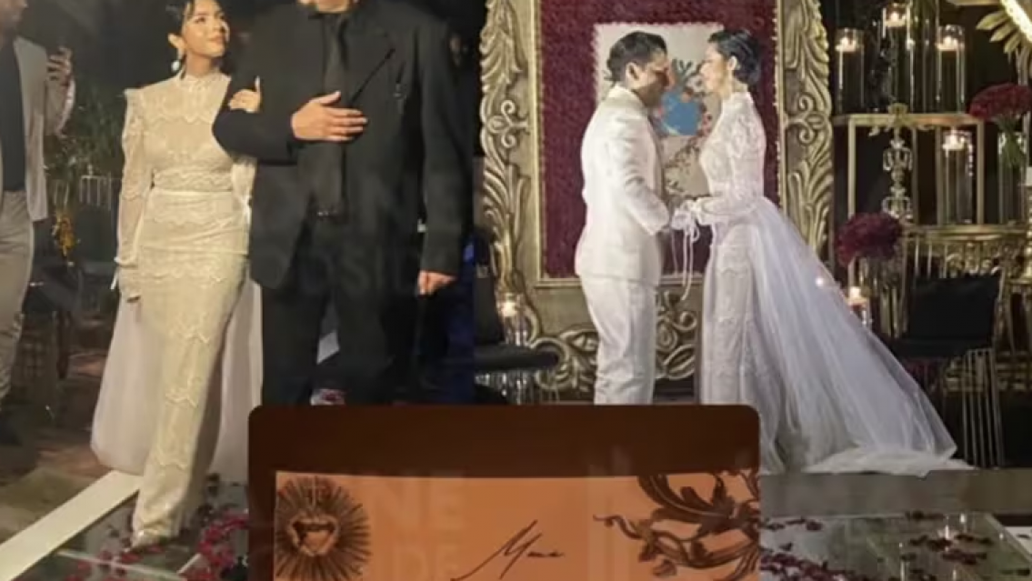 Ahora sí, ¡SE CASARON! Filtraron las fotos de Christian Nodal y Ángela Aguilar