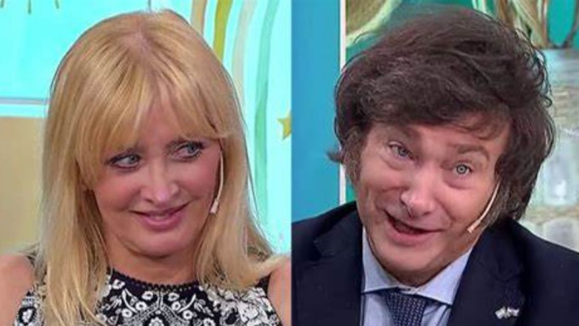 As� fue el primer beso en p�blico de Javier Milei y "Yuyito" Gonz�lez en el CCK