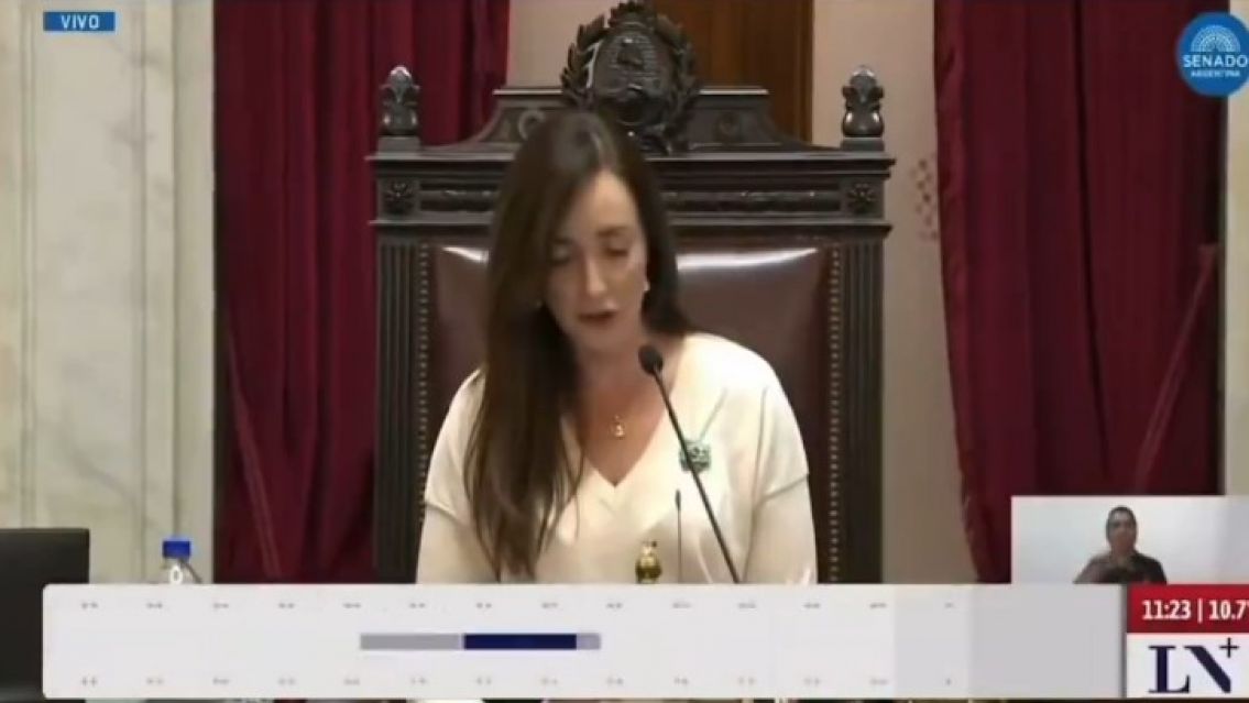 Victoria Villaruel logró frenar el aumento de las dietas de los Senadores