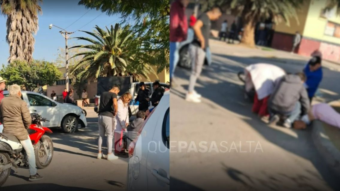 [URGENTE] Auto se llev� puesta una moto: "Ayuda, mi beb�..."