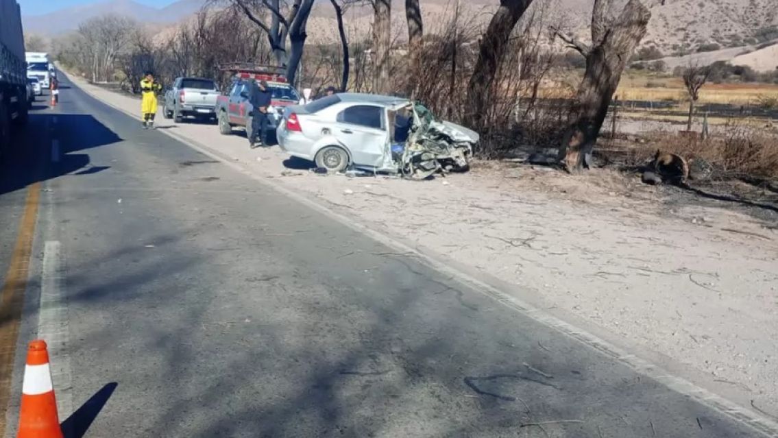 Terrible accidente en Jujuy: chocaron contra un árbol y hay dos heridos graves