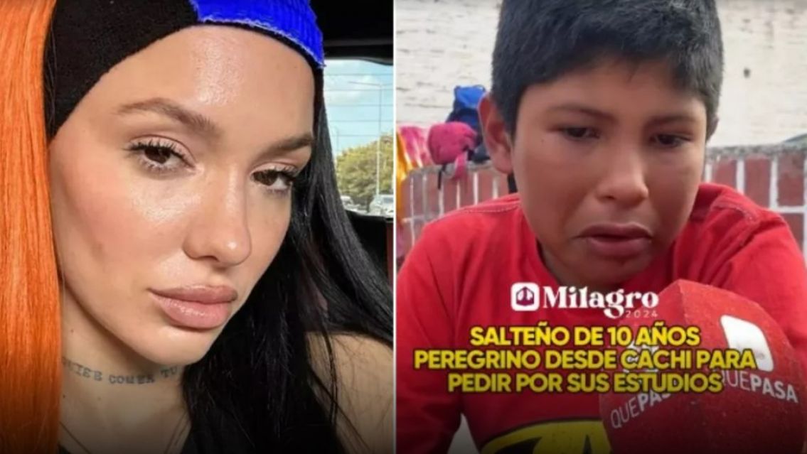 El incre�ble gesto de La Joaqui con un peregrino al ver un video de Que Pasa Salta