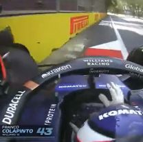 Así fue el choque de Colapinto en su primera práctica en el GP de Azerbaiyán en la Fórmula 1