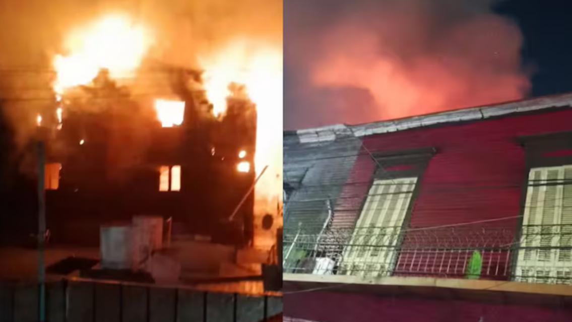 Terrible incendio en un conventillo: varios terminaron en el hospital