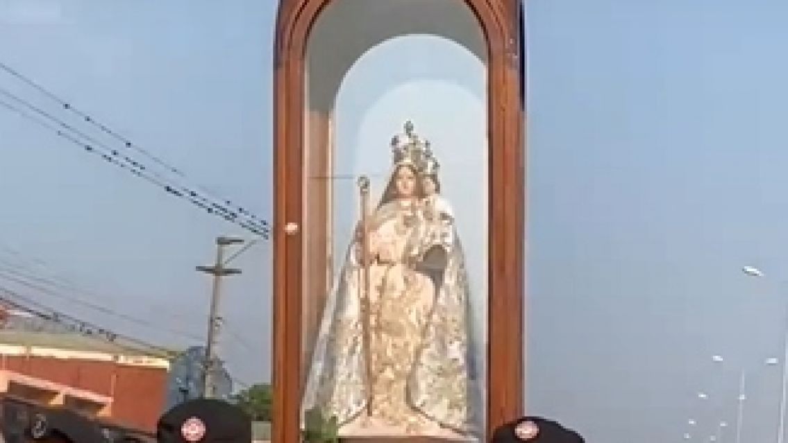 Emocionante! Así fue la llegada de la Virgen de Río Blanco al Santuario