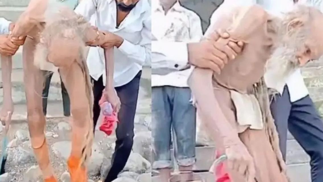 Rescatan de una cueva de la India a un hombre que dice tener 188 a�os