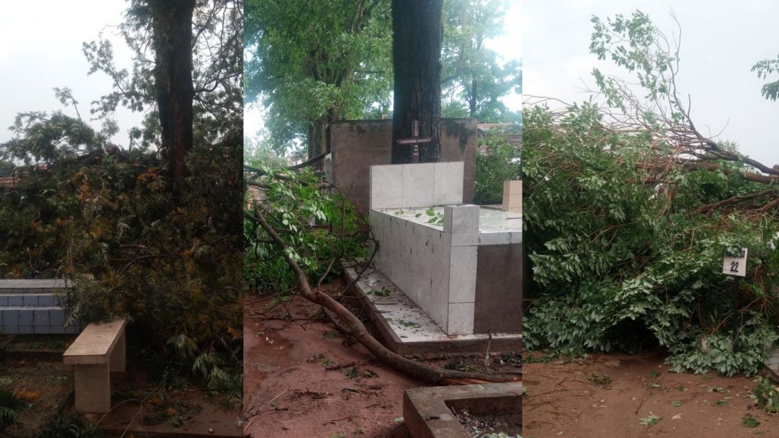 Impresionante: as� qued� el cementerio de Libertador tras el temporal