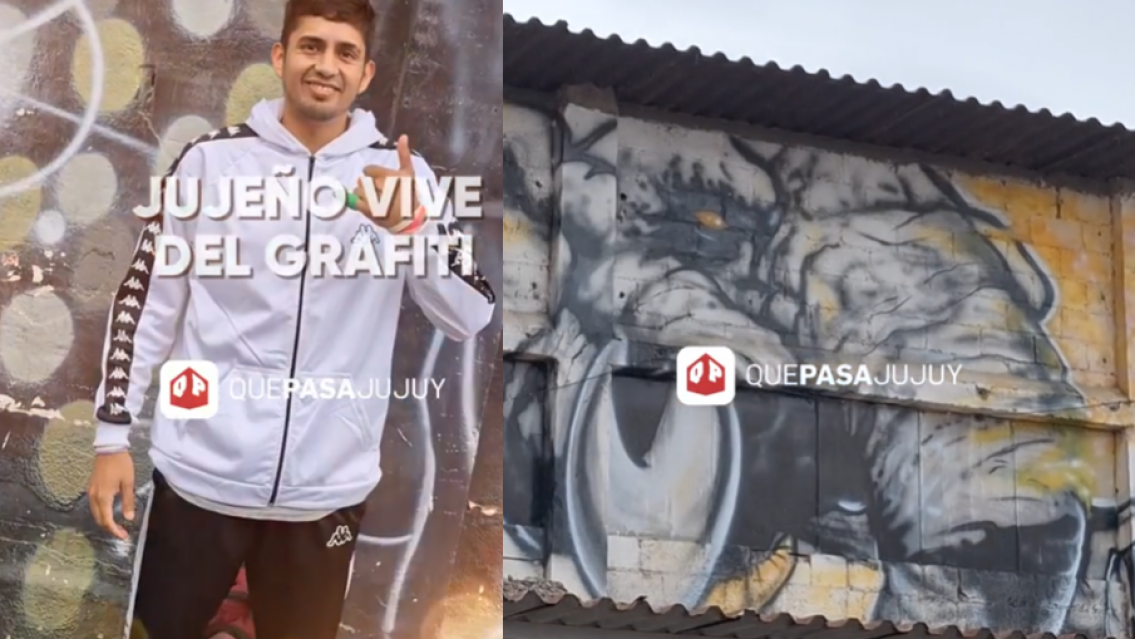 "La gente ve sus pinturas y llora", la historia del grafitero de Jujuy