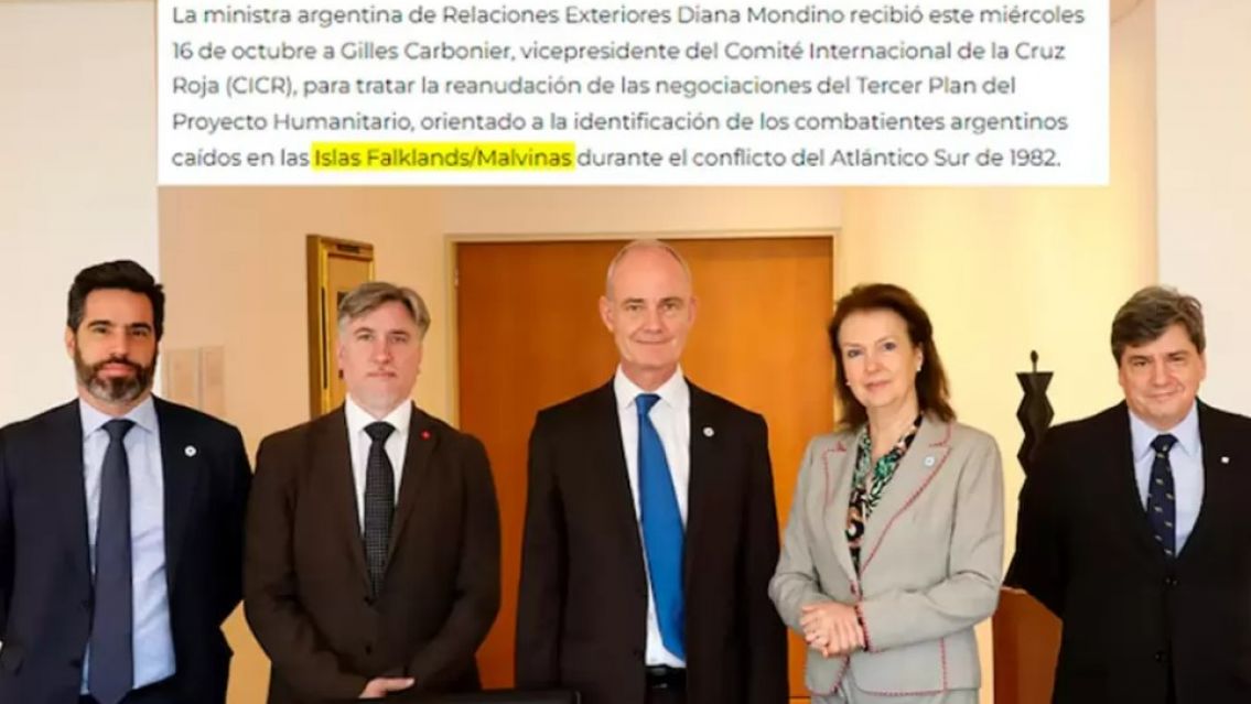 Cancillería Argentina denominó "Falklands" a las Islas Malvinas en su página oficial