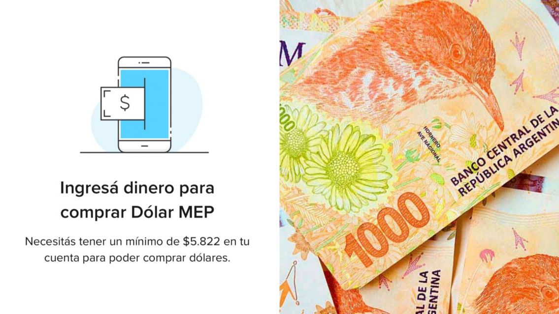 Cuánto es lo mínimo de pesos que tenés que tener para comprar dólares en Mercado Pago