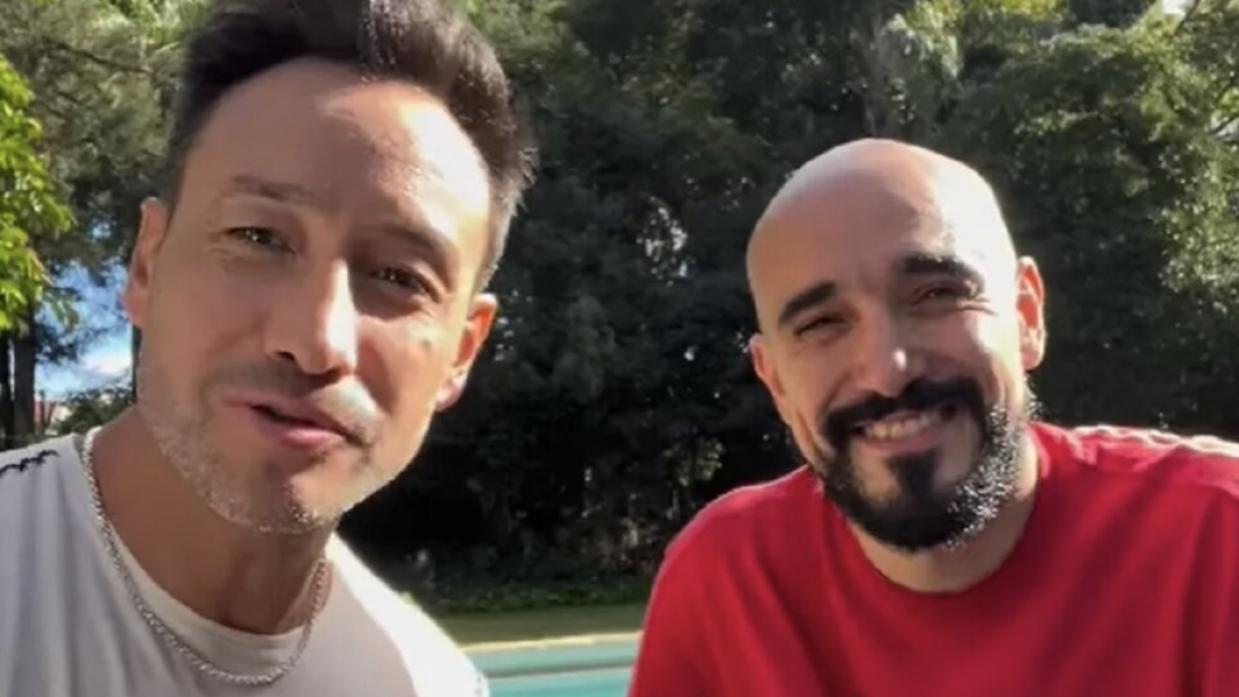 Abel Pintos y Luciano Pereyra juntos en el hospital