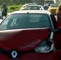 Tremendo choque en la 66: hay tres autos involucrados