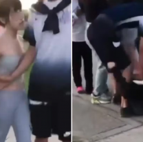 "Ven&iacute; que te pincho", jovencitas se agarraron a puntazos afuera de la escuela