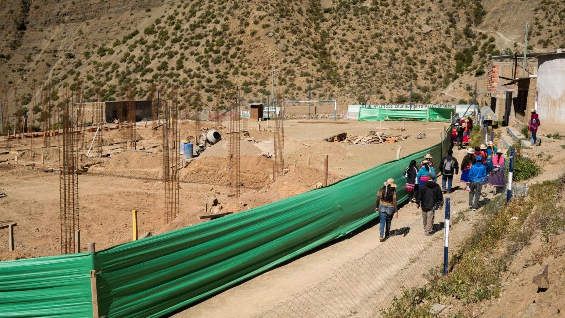 Allanan la sede comunal de Caspalá por destrucción de su histórica cancha de fútbol