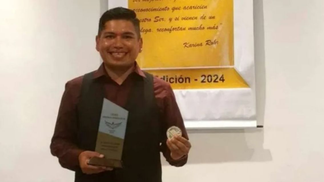 Oscar Puca es jujeño y fue premiado entre los mejores enfermeros del país