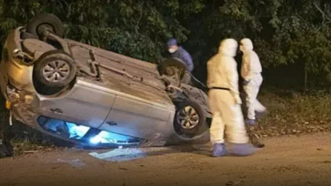 Escap� de un control, volc� y pas� lo peor: as� lo encontraron