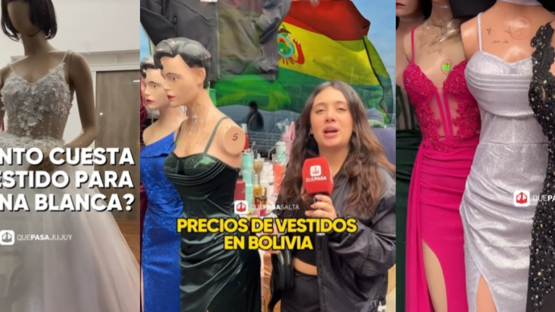 Cuánto salen los vestidos para la Cena Blanca o Navidad, ¿conviene Jujuy o Bolivia?