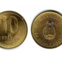 C&oacute;mo es la moneda de 10 centavos que se vende a casi $200 mil en Argentina