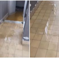 Explotó una bomba y se inundó el Nacional 1: agua y mal olor por todos lados