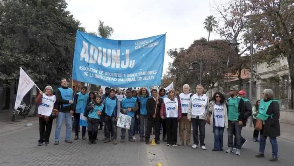Paro activo de Adiunju en Jujuy: jornada nacional de lucha universitaria
