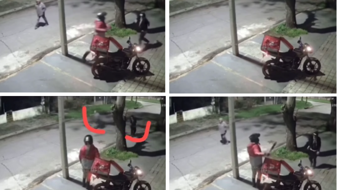 Repartidor de Pedidos Ya se defendió con un machete cuando lo quisieron asaltar